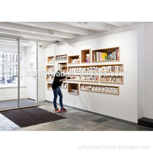 Book Retail Store Design with Customized Display Shelves and Display Rack